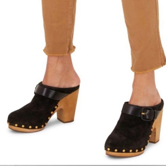 🌸VERÓNICA BEARD🌸 Womens Dacey Suede Slip On Clogs Size: 5M - Picture 1 of 15